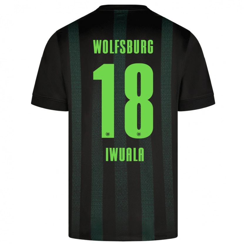 Danxen Donna Maglia Chisom Iwuala #18 Verde Scuro Kit Gara Away 2024/25 Maglietta