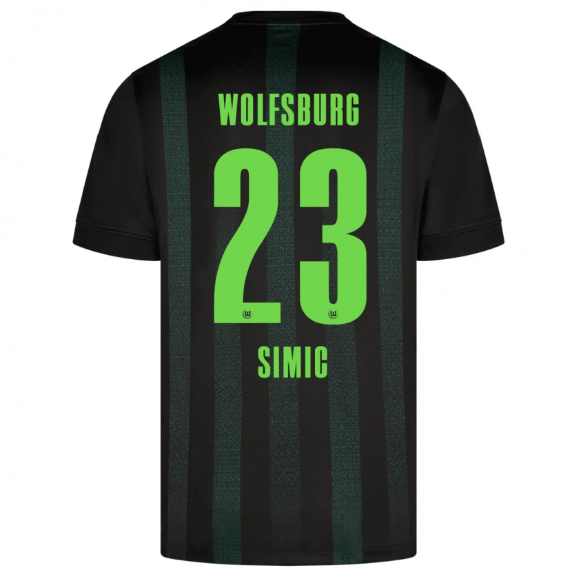Danxen Donna Maglia Karlo Simic #23 Verde Scuro Kit Gara Away 2024/25 Maglietta