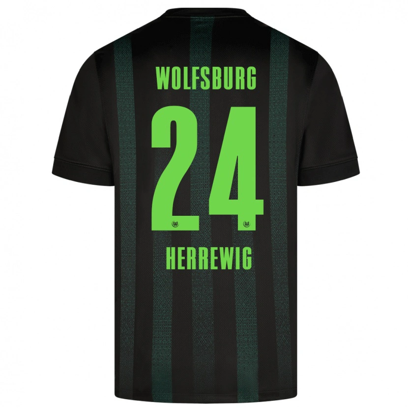 Danxen Donna Maglia Max Herrewig #24 Verde Scuro Kit Gara Away 2024/25 Maglietta