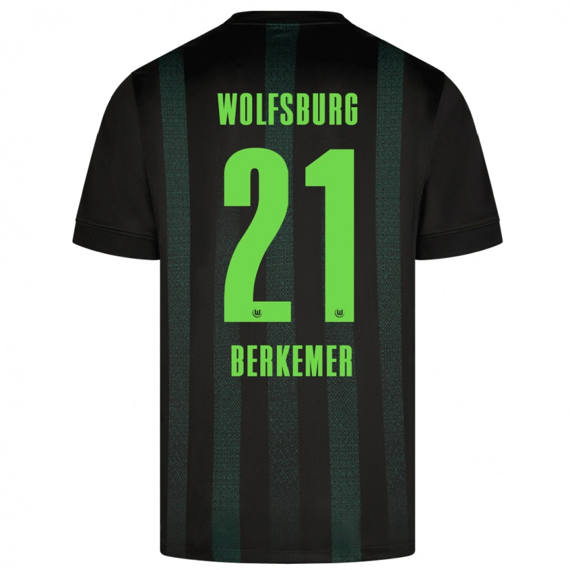 Danxen Donna Maglia Melvin Berkemer #21 Verde Scuro Kit Gara Away 2024/25 Maglietta