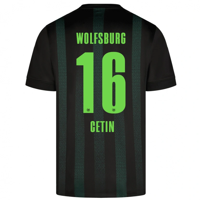 Danxen Donna Maglia Serkan Cetin #16 Verde Scuro Kit Gara Away 2024/25 Maglietta