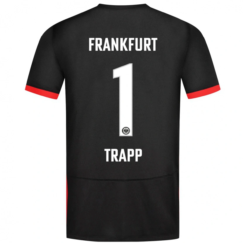 Danxen Donna Maglia Kevin Trapp #1 Nero Kit Gara Away 2024/25 Maglietta