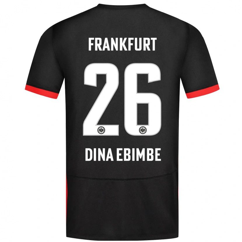 Danxen Donna Maglia Junior Dina Ebimbe #26 Nero Kit Gara Away 2024/25 Maglietta