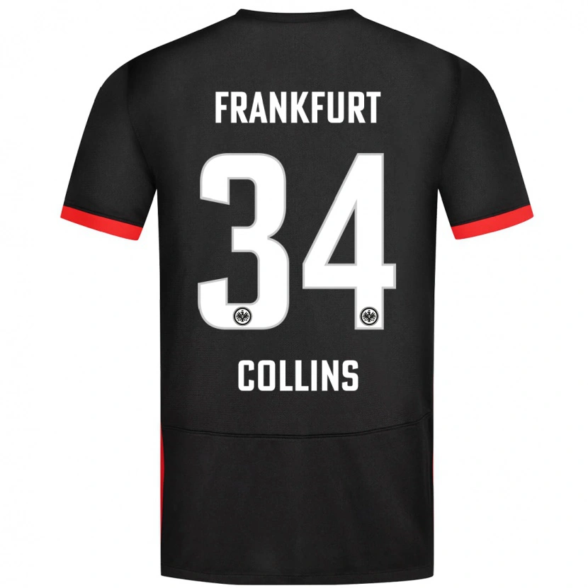 Danxen Donna Maglia Nnamdi Collins #34 Nero Kit Gara Away 2024/25 Maglietta