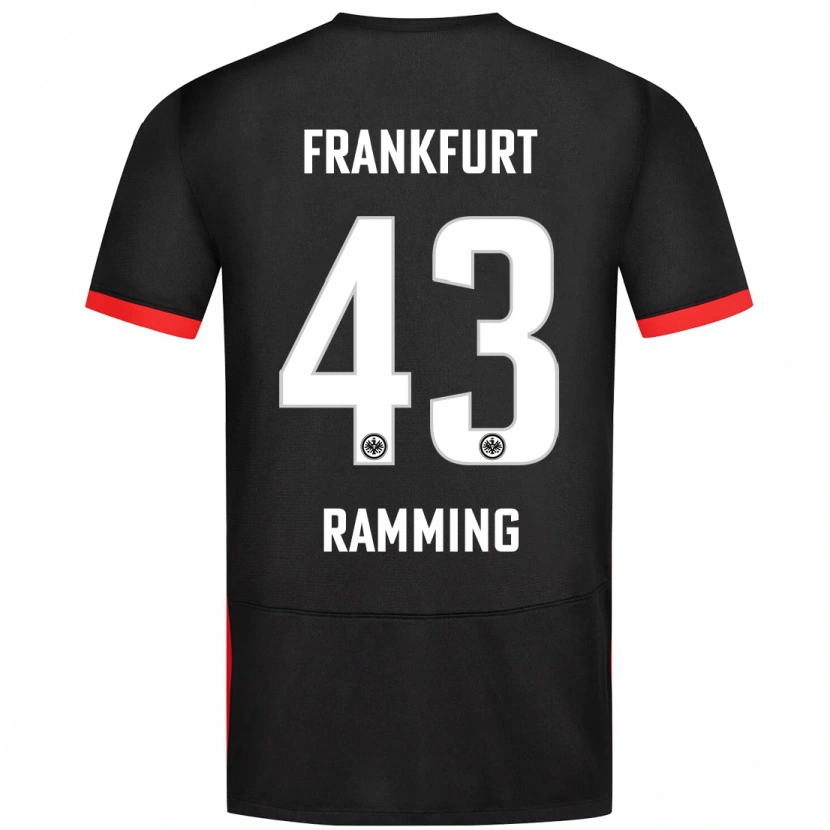 Danxen Donna Maglia Nils Ramming #43 Nero Kit Gara Away 2024/25 Maglietta