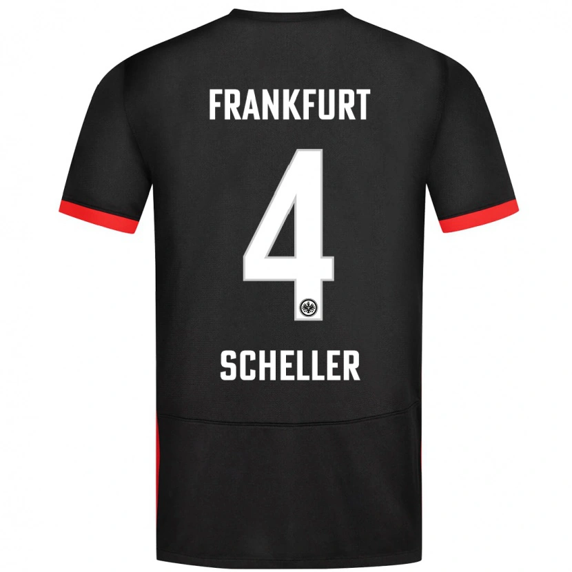 Danxen Donna Maglia Niklas Scheller #4 Nero Kit Gara Away 2024/25 Maglietta