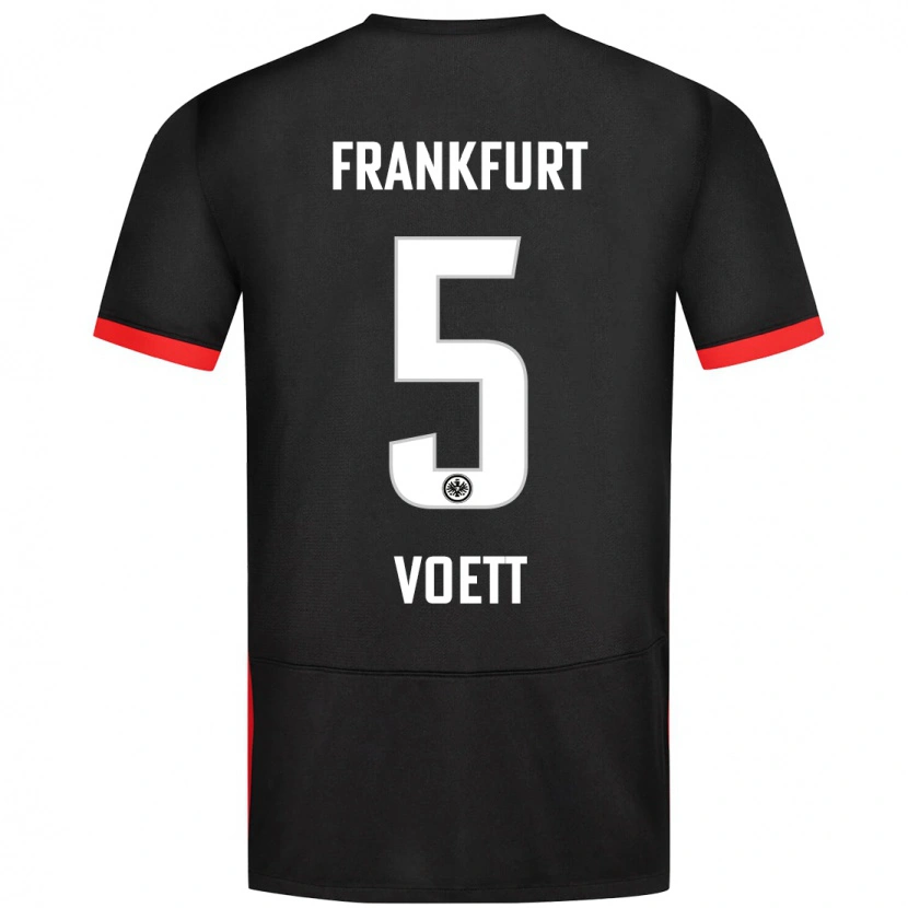 Danxen Donna Maglia Johannes Vött #5 Nero Kit Gara Away 2024/25 Maglietta