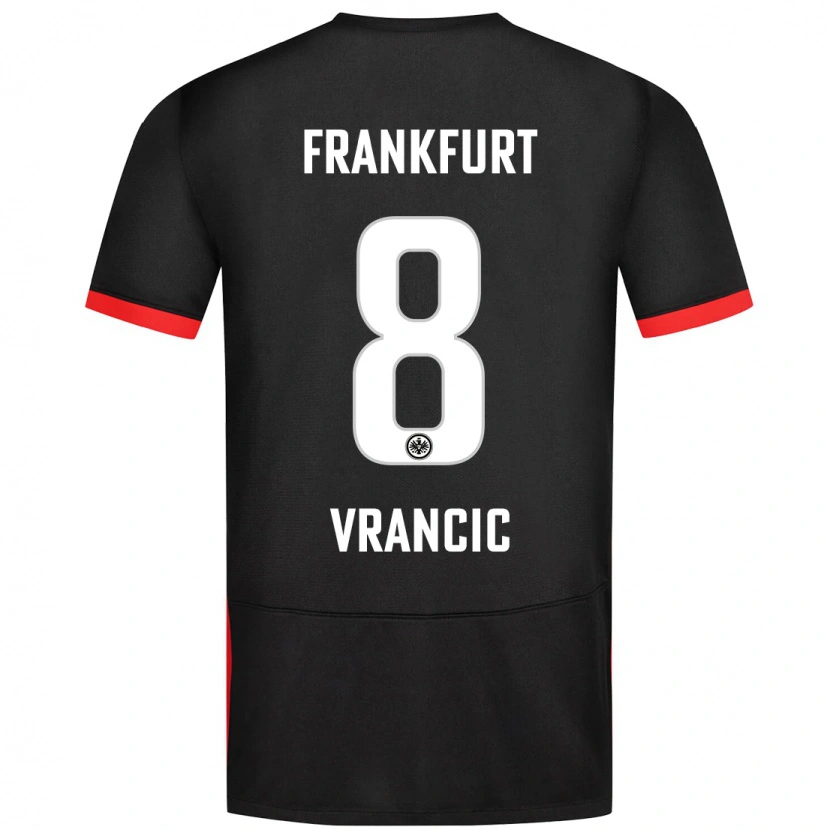 Danxen Donna Maglia Mario Vrancic #8 Nero Kit Gara Away 2024/25 Maglietta