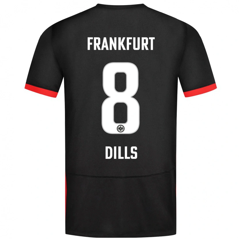 Danxen Donna Maglia Marvin Dills #8 Nero Kit Gara Away 2024/25 Maglietta