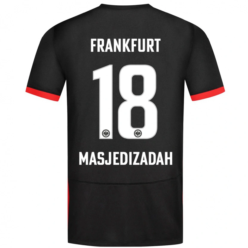 Danxen Donna Maglia Abolfazl Masjedizadah #18 Nero Kit Gara Away 2024/25 Maglietta