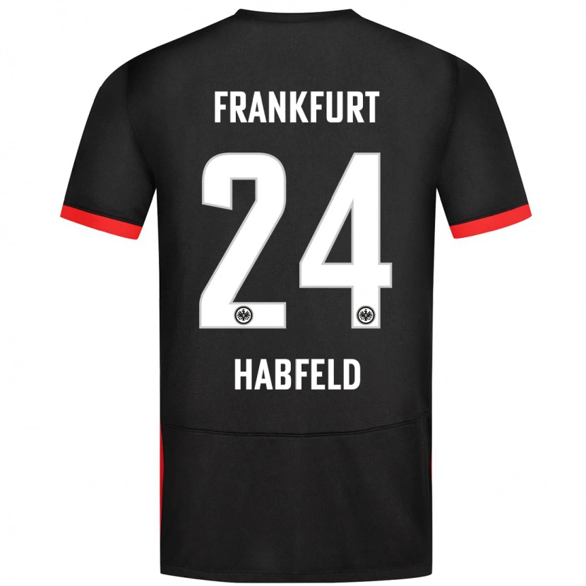 Danxen Donna Maglia Josef Haßfeld #24 Nero Kit Gara Away 2024/25 Maglietta