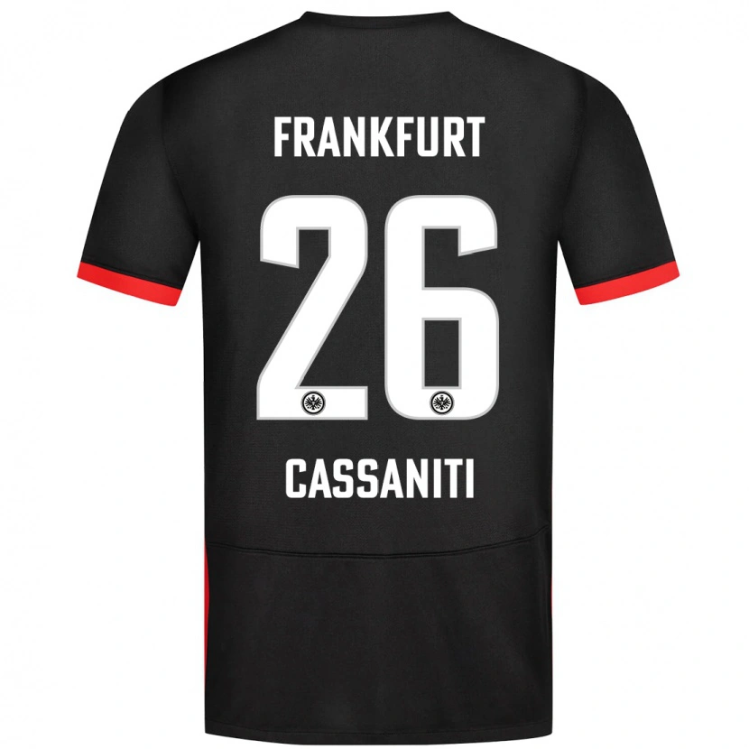 Danxen Donna Maglia Nino Cassaniti #26 Nero Kit Gara Away 2024/25 Maglietta