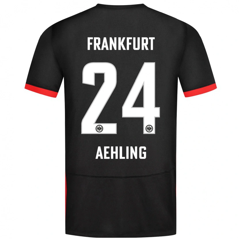 Danxen Donna Maglia Anna Aehling #24 Nero Kit Gara Away 2024/25 Maglietta