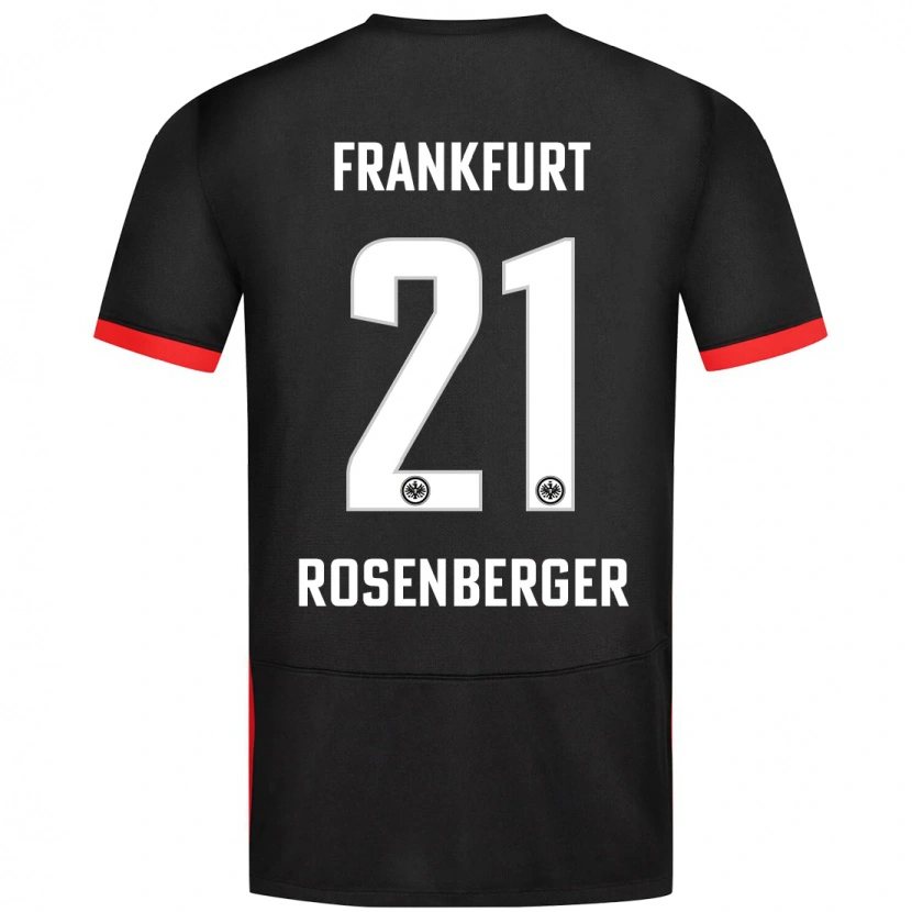 Danxen Donna Maglia Robin Rosenberger #21 Nero Kit Gara Away 2024/25 Maglietta
