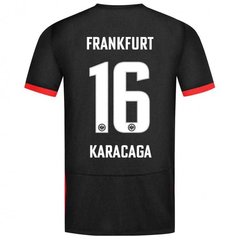 Danxen Donna Maglia Tom Karacaga #16 Nero Kit Gara Away 2024/25 Maglietta