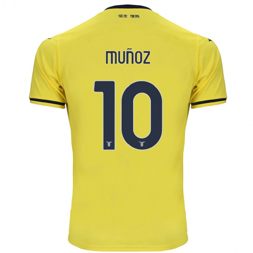 Danxen Donna Maglia Cristo Muñoz #10 Giallo Kit Gara Away 2024/25 Maglietta