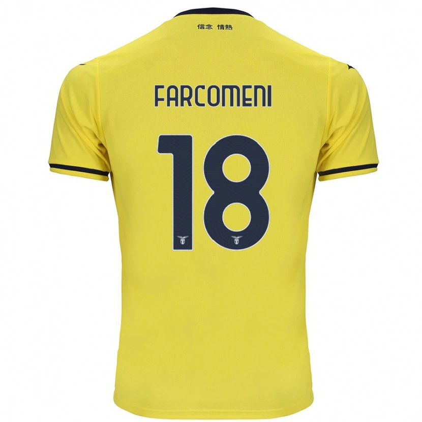 Danxen Donna Maglia Valerio Farcomeni #18 Giallo Kit Gara Away 2024/25 Maglietta