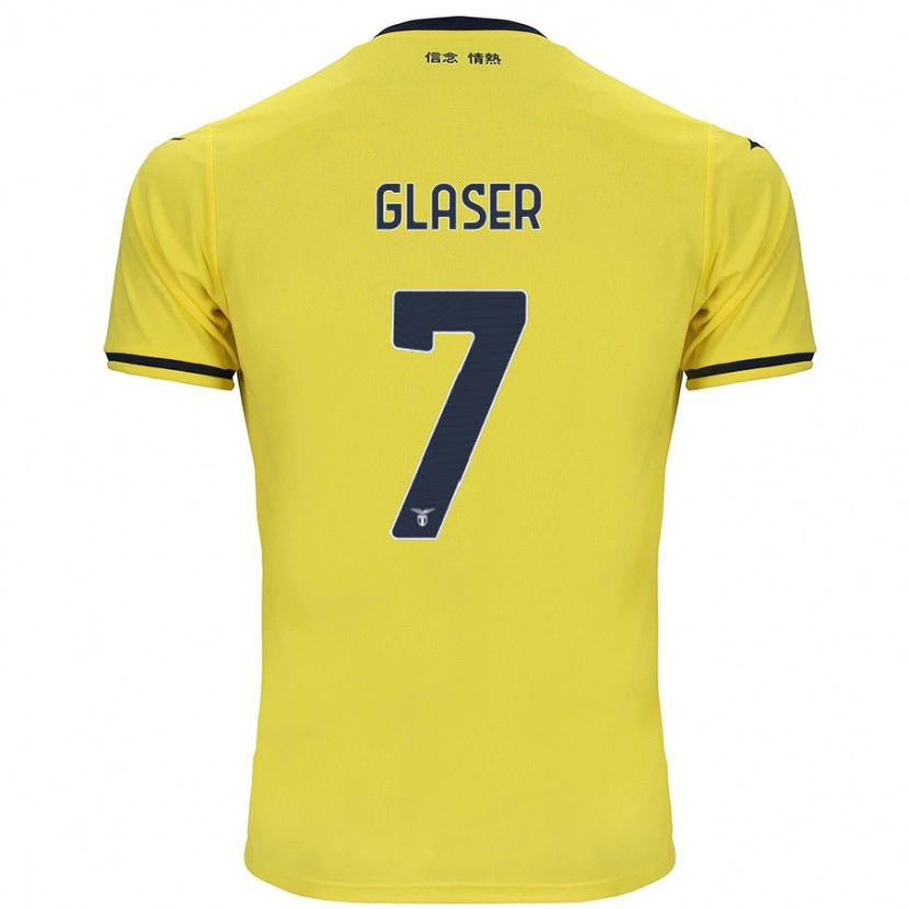 Danxen Donna Maglia Julia Glaser #7 Giallo Kit Gara Away 2024/25 Maglietta