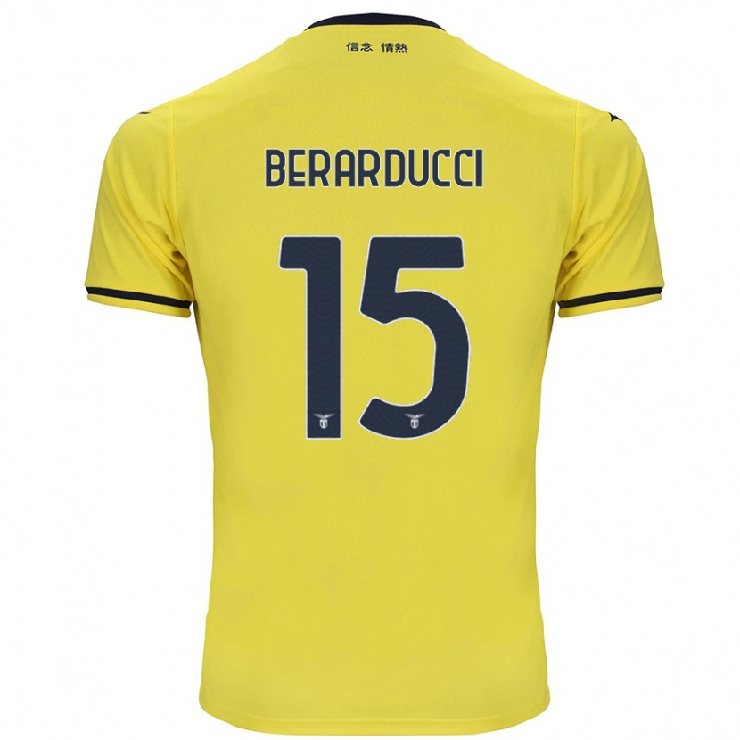 Danxen Donna Maglia Martina Berarducci #15 Giallo Kit Gara Away 2024/25 Maglietta