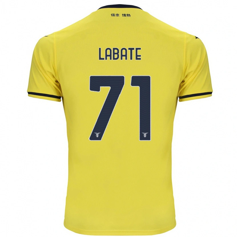 Danxen Donna Maglia Camilla Labate #71 Giallo Kit Gara Away 2024/25 Maglietta