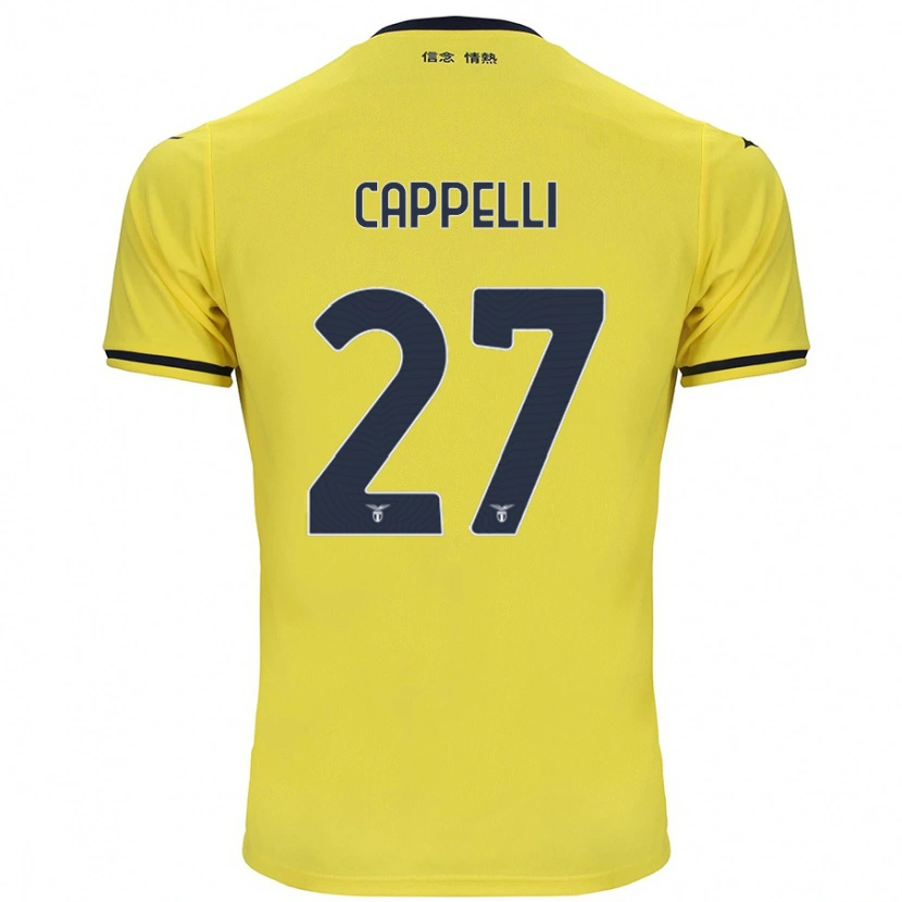 Danxen Donna Maglia Tommaso Cappelli #27 Giallo Kit Gara Away 2024/25 Maglietta