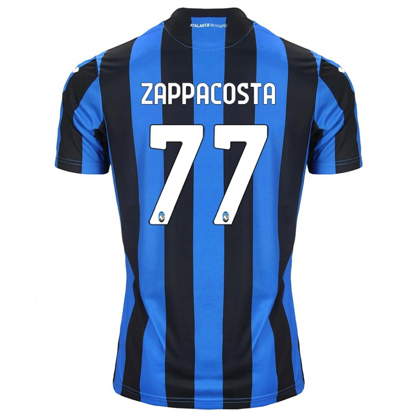 Danxen Bambino Maglia Davide Zappacosta #77 Blu Nero Kit Gara Home 2024/25 Maglietta