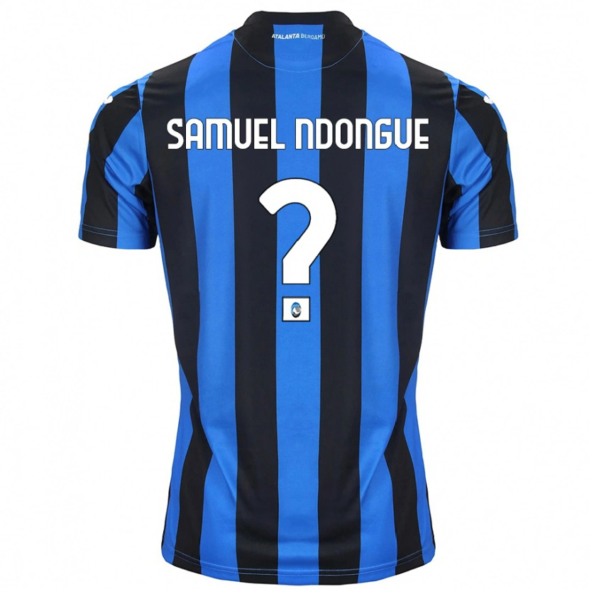Danxen Bambino Maglia Frederick Samuel Ndongue #0 Blu Nero Kit Gara Home 2024/25 Maglietta