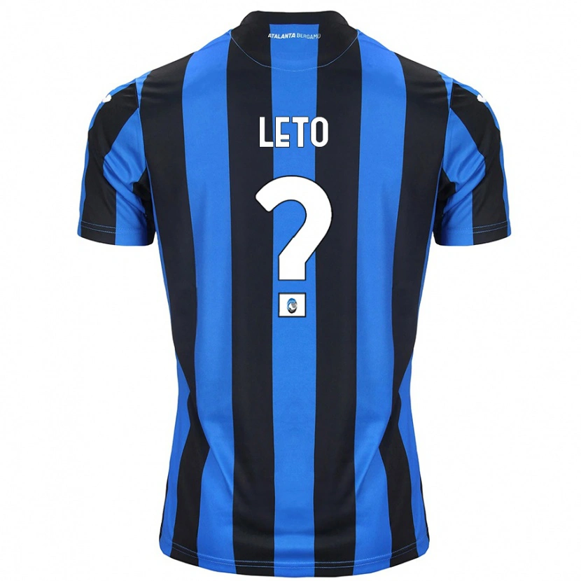 Danxen Bambino Maglia Manuel Leto #0 Blu Nero Kit Gara Home 2024/25 Maglietta