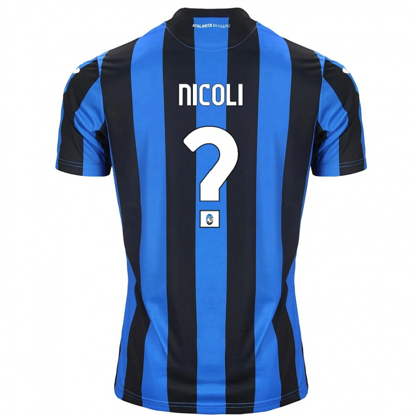 Danxen Bambino Maglia Andrea Nicoli #0 Blu Nero Kit Gara Home 2024/25 Maglietta