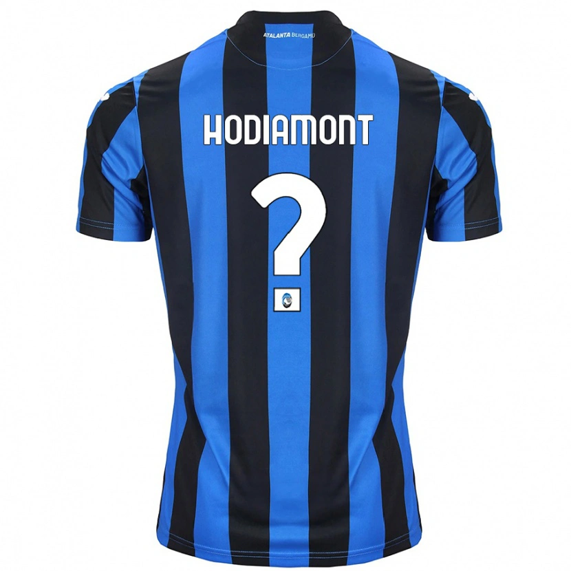Danxen Bambino Maglia Lyam Hodiamont #0 Blu Nero Kit Gara Home 2024/25 Maglietta