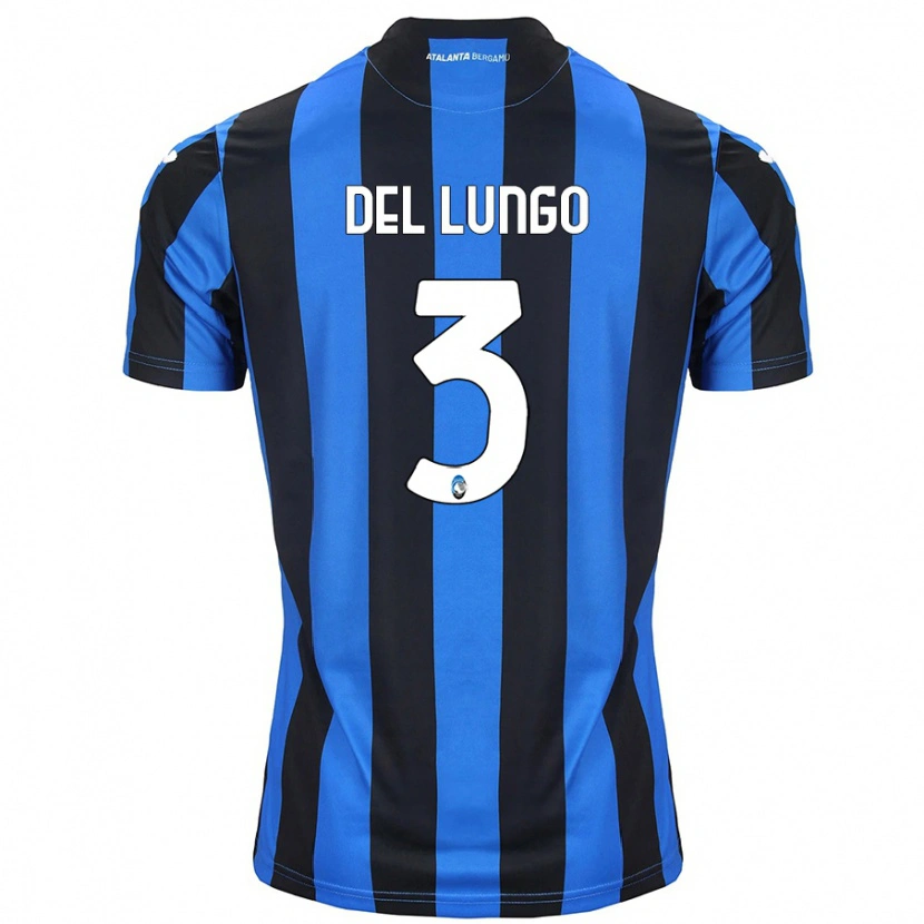 Danxen Bambino Maglia Tommaso Del Lungo #3 Blu Nero Kit Gara Home 2024/25 Maglietta