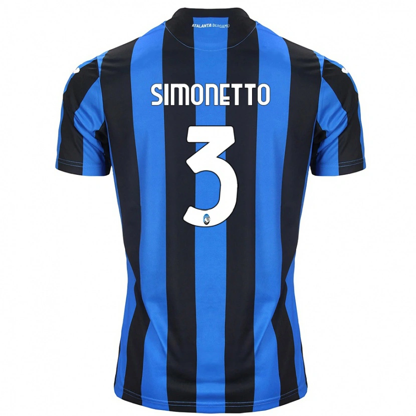 Danxen Bambino Maglia Federico Simonetto #3 Blu Nero Kit Gara Home 2024/25 Maglietta