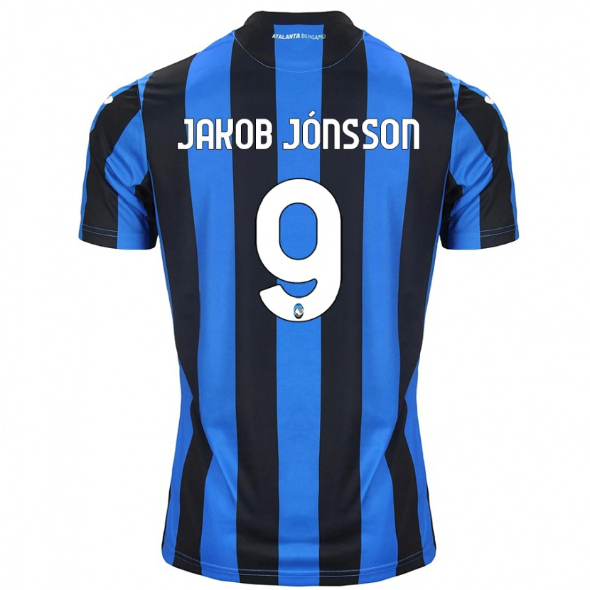 Danxen Bambino Maglia Birkir Jakob Jónsson #9 Blu Nero Kit Gara Home 2024/25 Maglietta