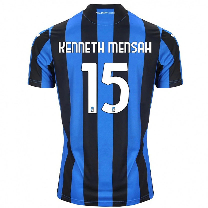 Danxen Bambino Maglia Anthony Kenneth Mensah #15 Blu Nero Kit Gara Home 2024/25 Maglietta