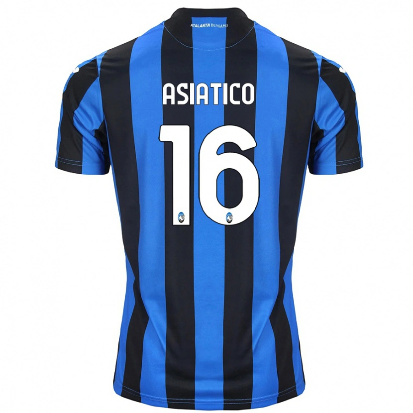 Danxen Bambino Maglia Pietro Asiatico #16 Blu Nero Kit Gara Home 2024/25 Maglietta