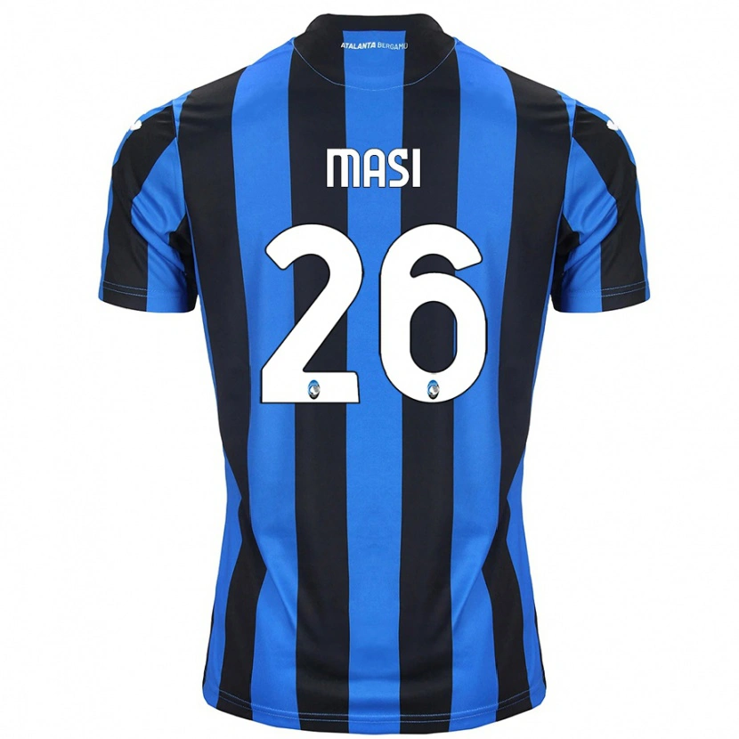 Danxen Bambino Maglia Alberto Masi #26 Blu Nero Kit Gara Home 2024/25 Maglietta