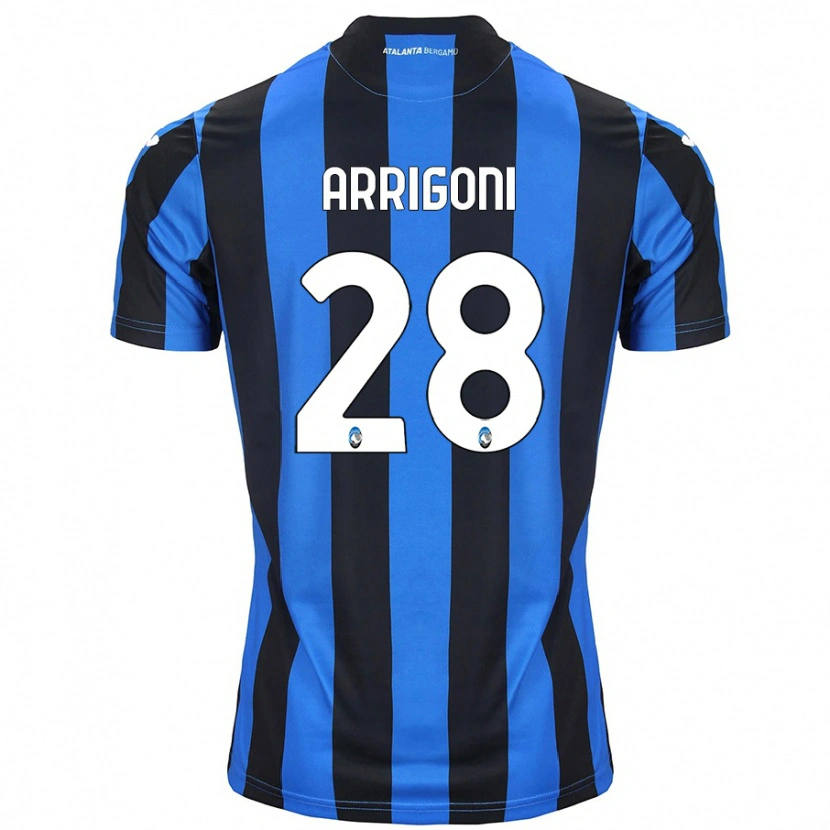 Danxen Bambino Maglia Mattia Arrigoni #28 Blu Nero Kit Gara Home 2024/25 Maglietta