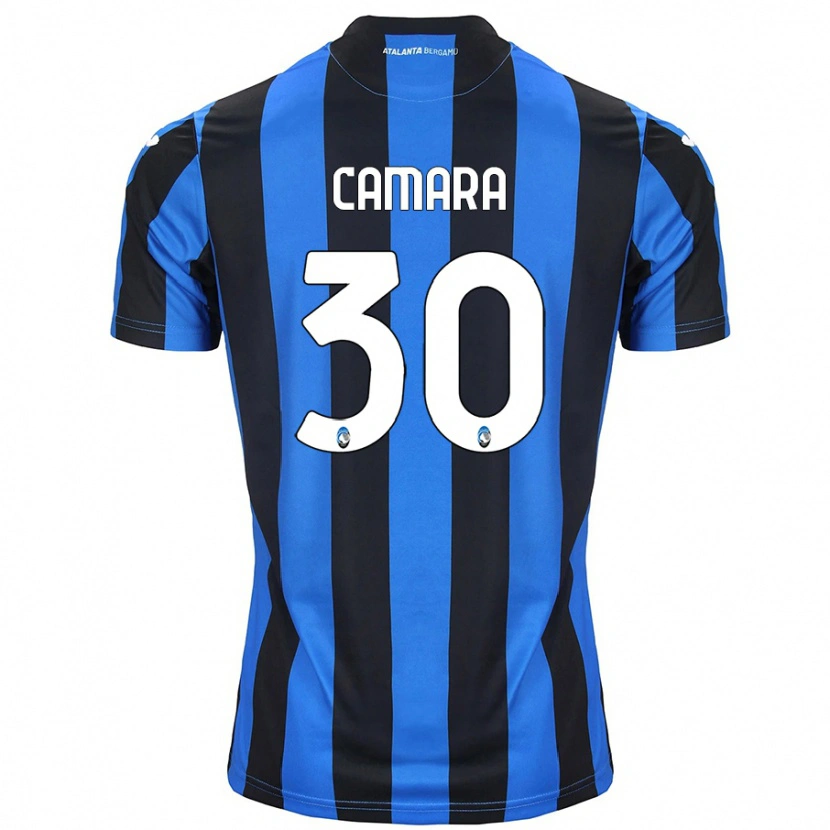 Danxen Bambino Maglia Henry Camara #30 Blu Nero Kit Gara Home 2024/25 Maglietta