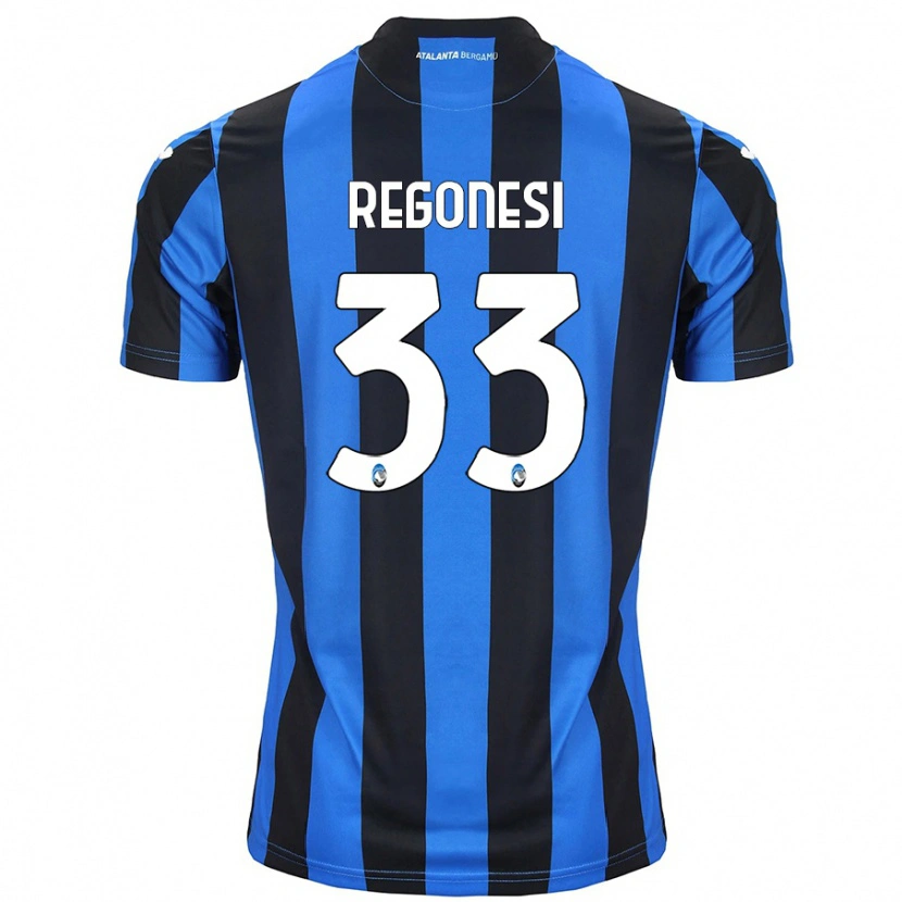 Danxen Bambino Maglia Iacopo Regonesi #33 Blu Nero Kit Gara Home 2024/25 Maglietta