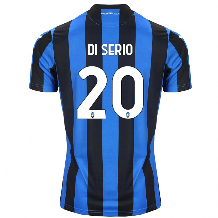 Danxen Bambino Maglia Giuseppe Di Serio #20 Blu Nero Kit Gara Home 2024/25 Maglietta