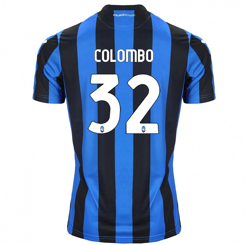 Danxen Bambino Maglia Matteo Colombo #32 Blu Nero Kit Gara Home 2024/25 Maglietta