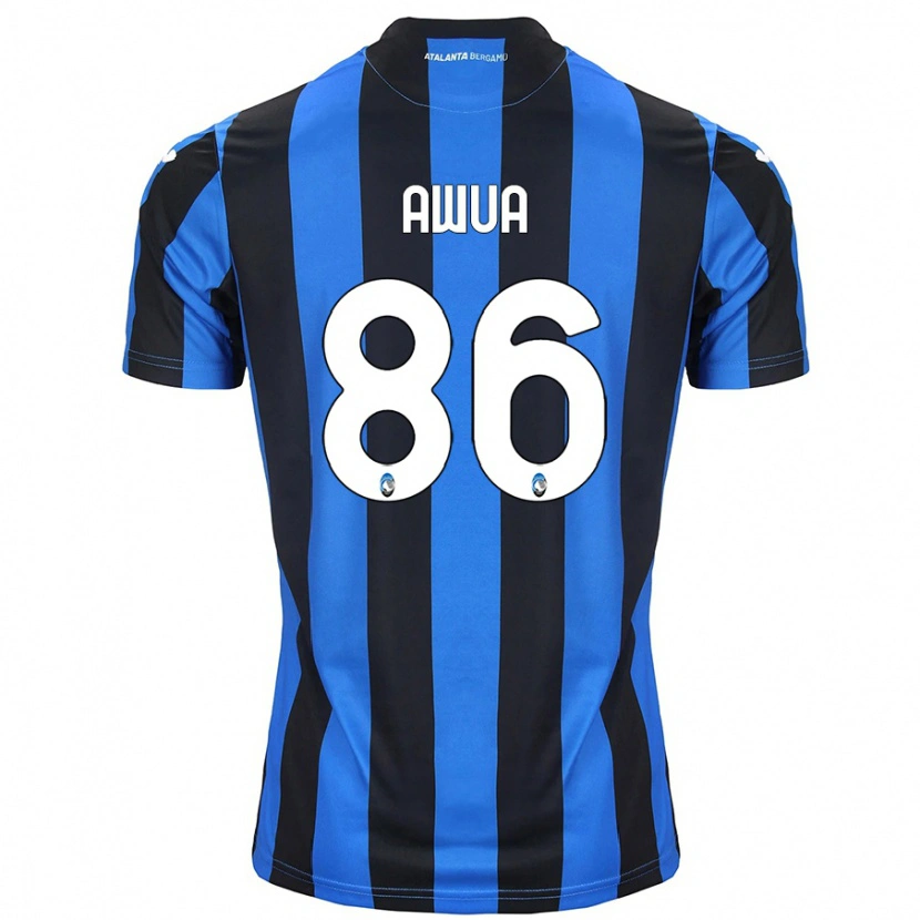 Danxen Bambino Maglia Theophilus Awua #86 Blu Nero Kit Gara Home 2024/25 Maglietta