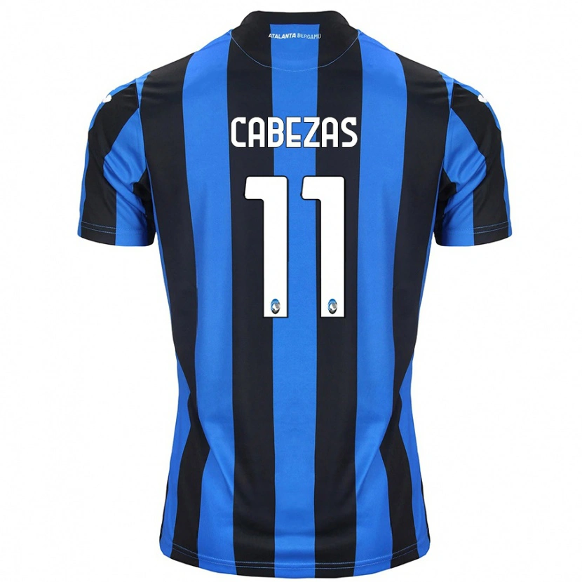 Danxen Bambino Maglia Bryan Cabezas #11 Blu Nero Kit Gara Home 2024/25 Maglietta