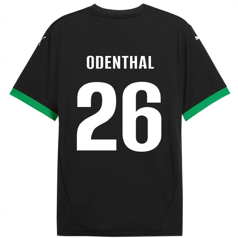 Danxen Bambino Maglia Cas Odenthal #26 Nero Verde Scuro Kit Gara Home 2024/25 Maglietta