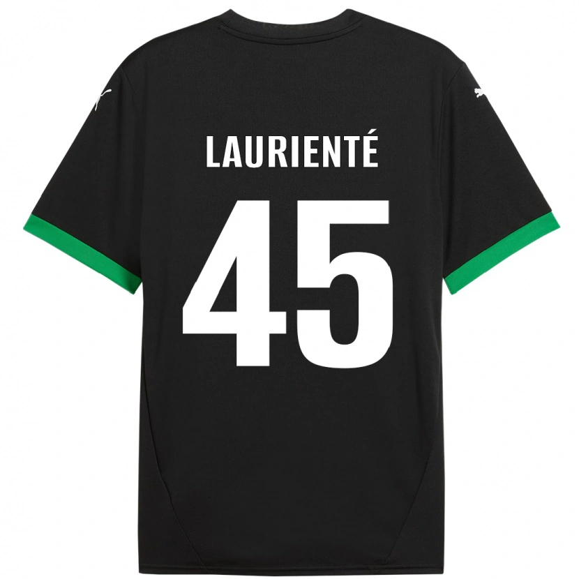 Danxen Bambino Maglia Armand Laurienté #45 Nero Verde Scuro Kit Gara Home 2024/25 Maglietta