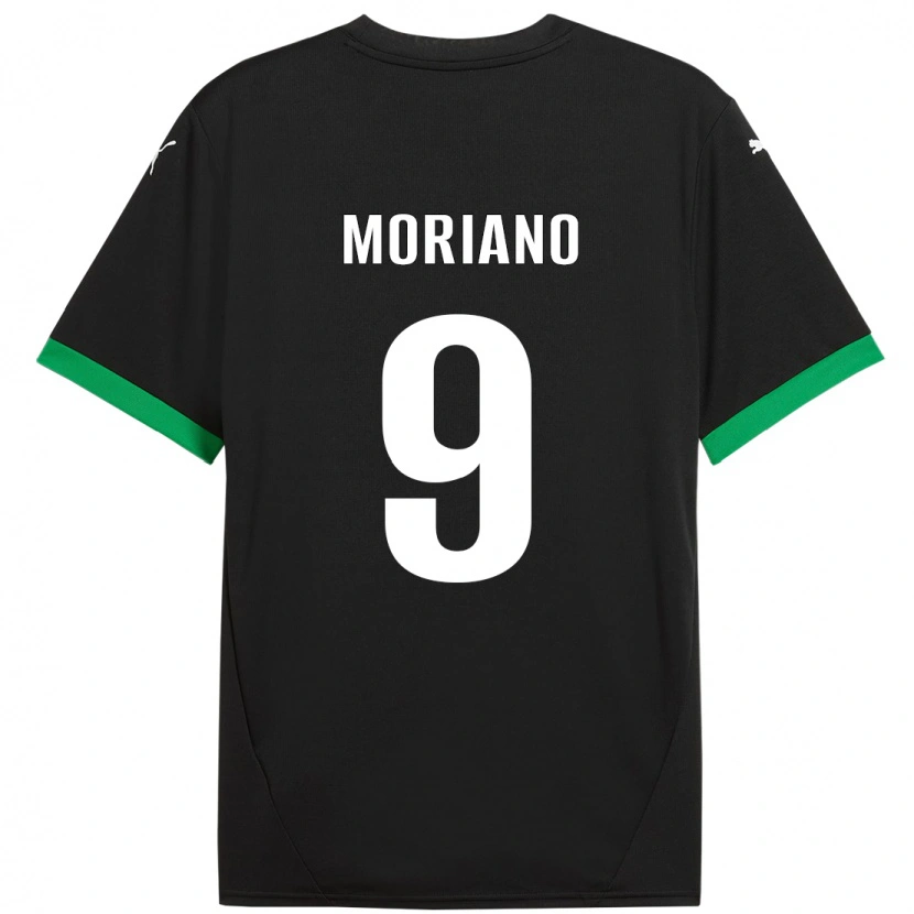 Danxen Bambino Maglia Andrea Moriano #9 Nero Verde Scuro Kit Gara Home 2024/25 Maglietta