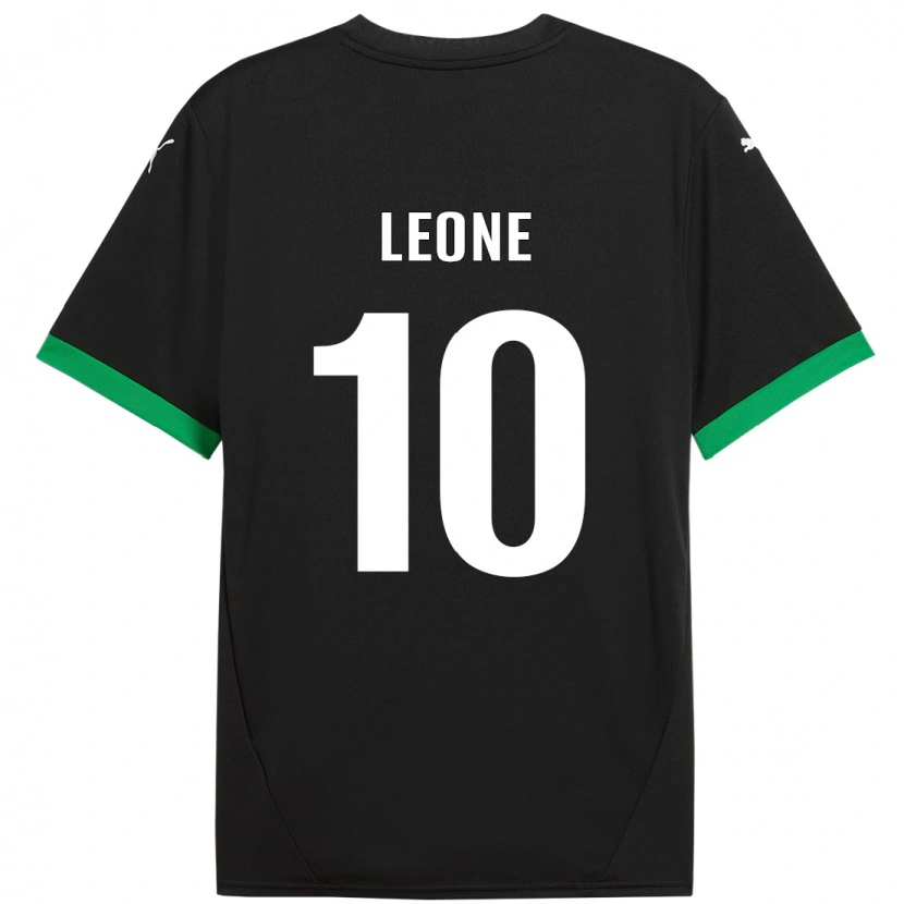 Danxen Bambino Maglia Kevin Leone #10 Nero Verde Scuro Kit Gara Home 2024/25 Maglietta