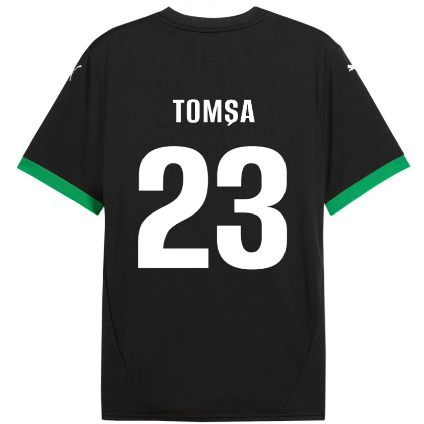 Danxen Bambino Maglia Troy Tomșa #23 Nero Verde Scuro Kit Gara Home 2024/25 Maglietta