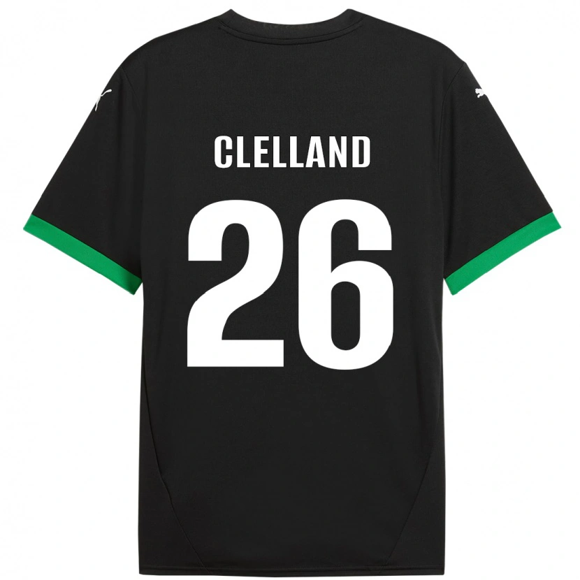 Danxen Bambino Maglia Lana Clelland #26 Nero Verde Scuro Kit Gara Home 2024/25 Maglietta
