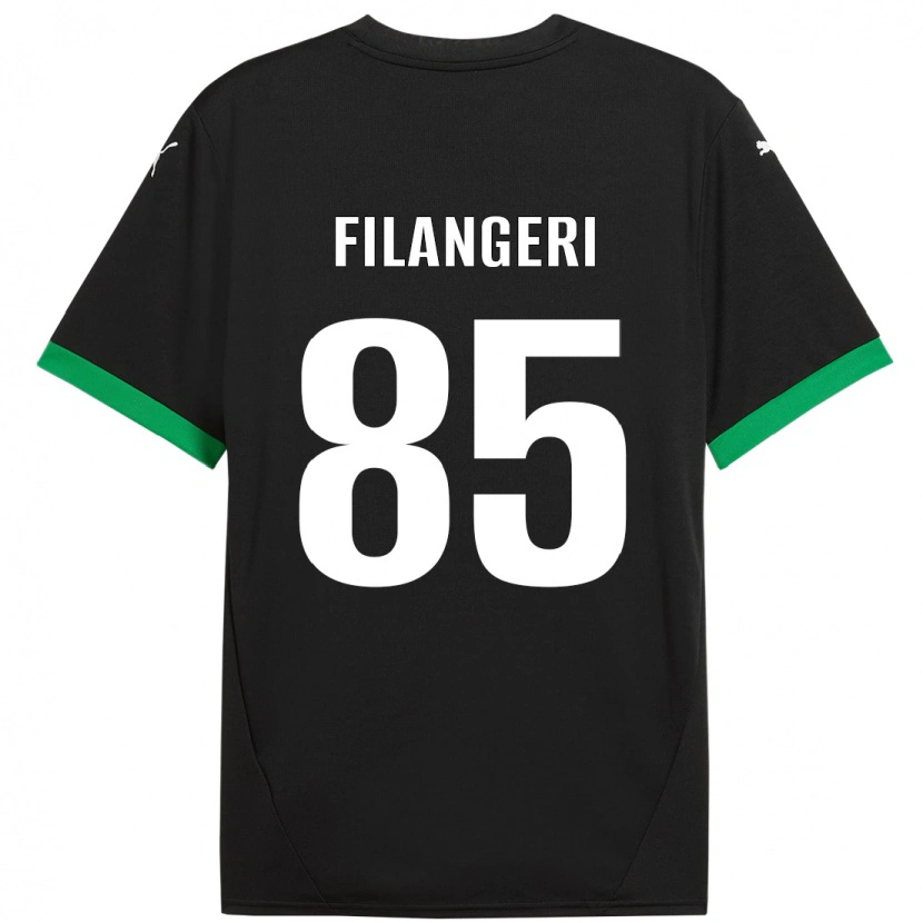 Danxen Bambino Maglia Maria Luisa Filangeri #85 Nero Verde Scuro Kit Gara Home 2024/25 Maglietta